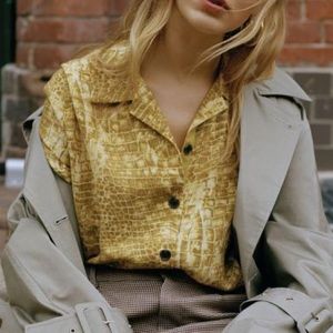 Snakeskin Button Down